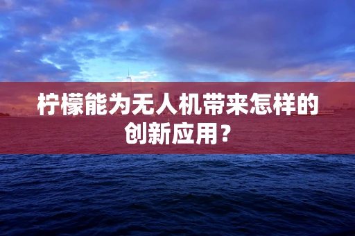 柠檬能为无人机带来怎样的创新应用？