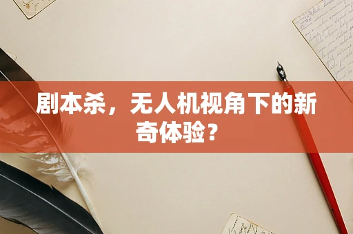 剧本杀，无人机视角下的新奇体验？