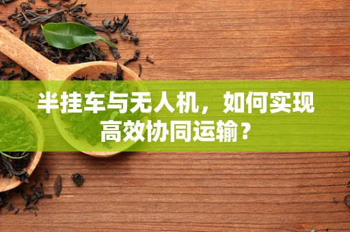 半挂车与无人机，如何实现高效协同运输？