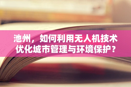 池州，如何利用无人机技术优化城市管理与环境保护？