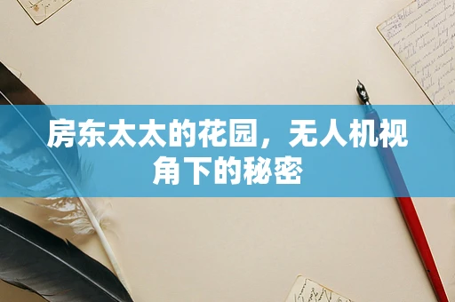 房东太太的花园，无人机视角下的秘密