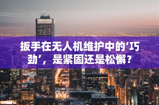 扳手在无人机维护中的‘巧劲’，是紧固还是松懈？