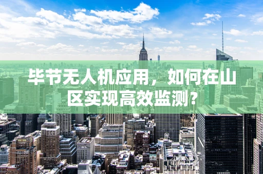 毕节无人机应用，如何在山区实现高效监测？