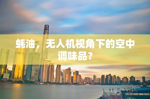 蚝油，无人机视角下的空中调味品？