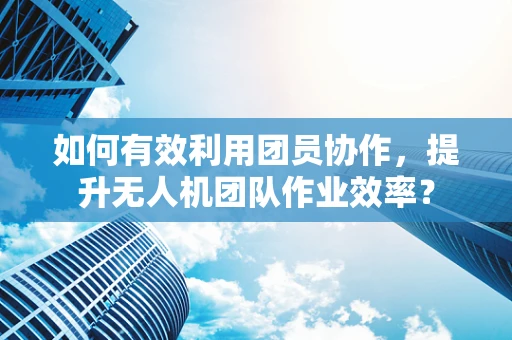 如何有效利用团员协作，提升无人机团队作业效率？