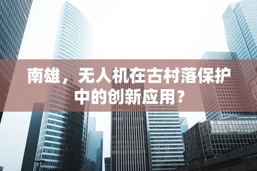 南雄，无人机在古村落保护中的创新应用？