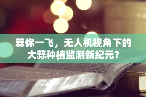 蒜你一飞，无人机视角下的大蒜种植监测新纪元？