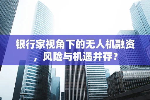 银行家视角下的无人机融资，风险与机遇并存？