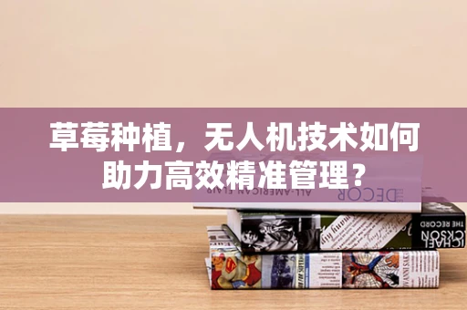 草莓种植，无人机技术如何助力高效精准管理？