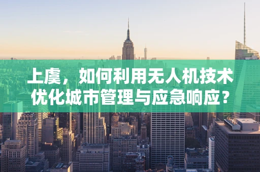 上虞，如何利用无人机技术优化城市管理与应急响应？
