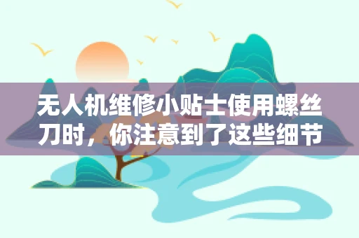 无人机维修小贴士使用螺丝刀时，你注意到了这些细节吗？