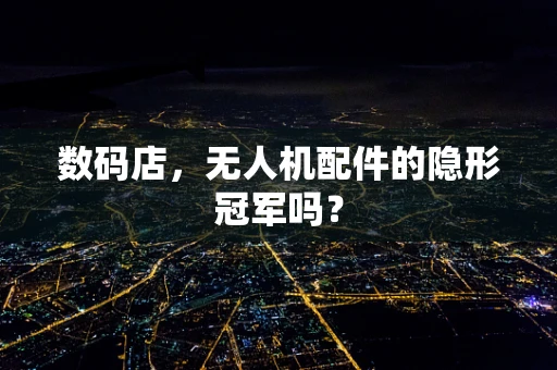 数码店，无人机配件的隐形冠军吗？
