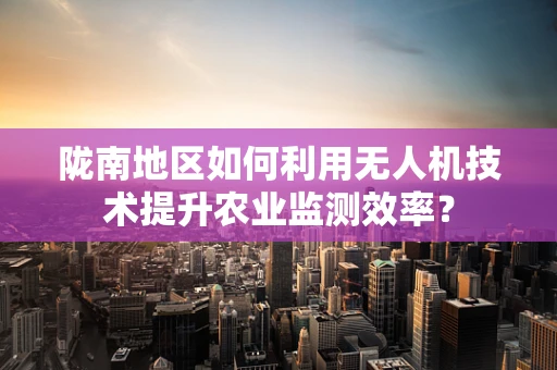 陇南地区如何利用无人机技术提升农业监测效率？