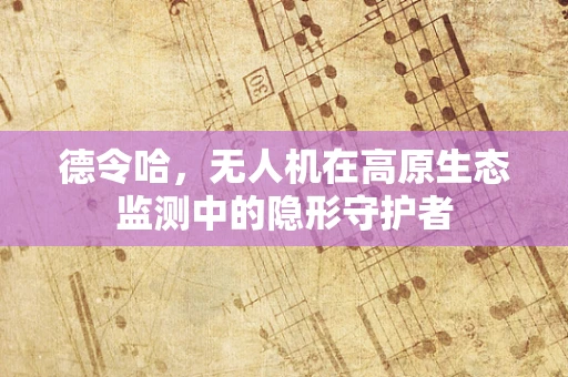 德令哈，无人机在高原生态监测中的隐形守护者