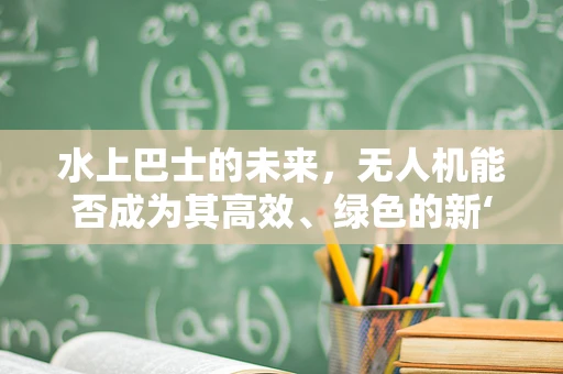 水上巴士的未来，无人机能否成为其高效、绿色的新‘引擎’？
