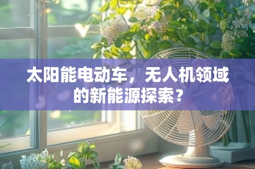 太阳能电动车，无人机领域的新能源探索？