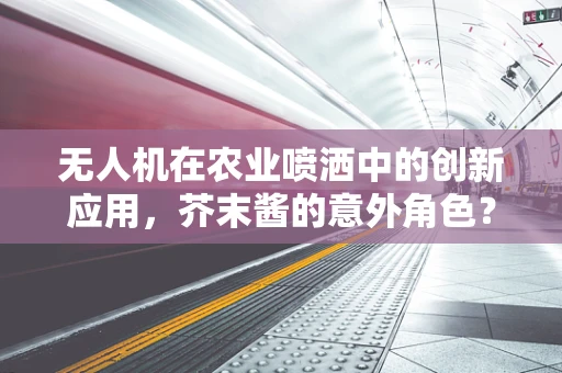 无人机在农业喷洒中的创新应用，芥末酱的意外角色？
