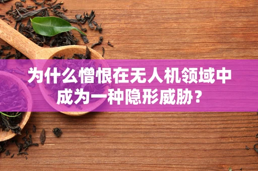 为什么憎恨在无人机领域中成为一种隐形威胁？