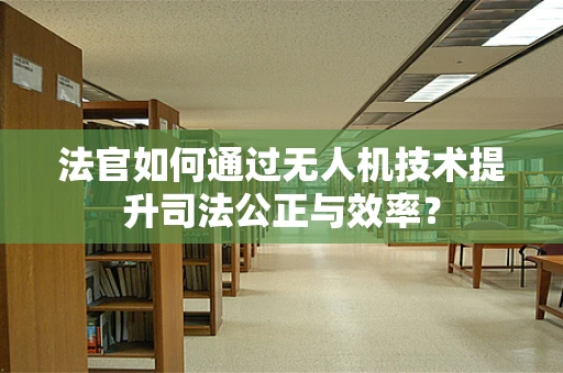 法官如何通过无人机技术提升司法公正与效率？