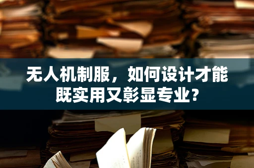 无人机制服，如何设计才能既实用又彰显专业？