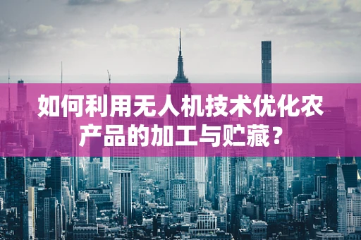 如何利用无人机技术优化农产品的加工与贮藏？