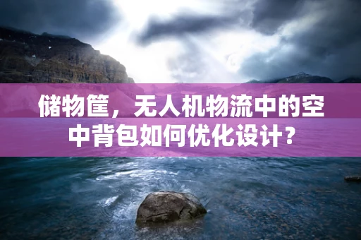 储物筐，无人机物流中的空中背包如何优化设计？
