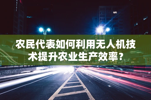农民代表如何利用无人机技术提升农业生产效率？