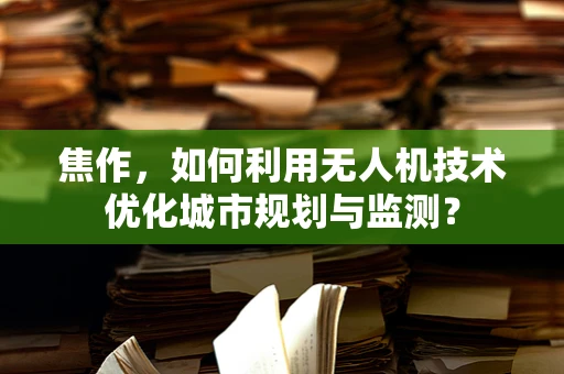 焦作，如何利用无人机技术优化城市规划与监测？