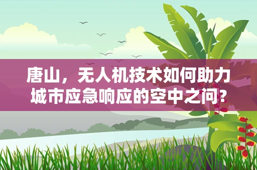 唐山，无人机技术如何助力城市应急响应的空中之问？