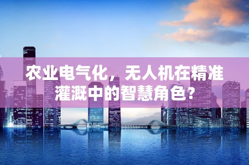 农业电气化，无人机在精准灌溉中的智慧角色？