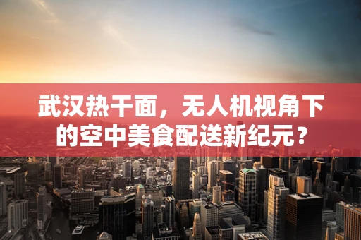 武汉热干面，无人机视角下的空中美食配送新纪元？