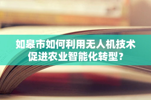 如皋市如何利用无人机技术促进农业智能化转型？