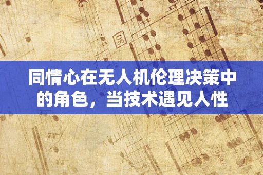 同情心在无人机伦理决策中的角色，当技术遇见人性