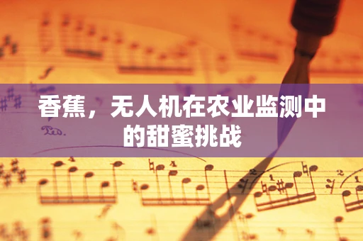 香蕉，无人机在农业监测中的甜蜜挑战