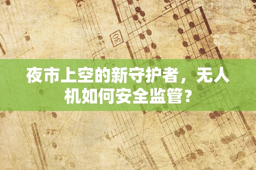 夜市上空的新守护者，无人机如何安全监管？