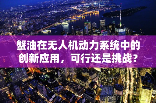 蟹油在无人机动力系统中的创新应用，可行还是挑战？