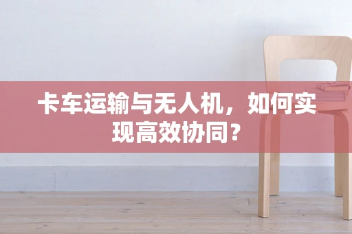 卡车运输与无人机，如何实现高效协同？