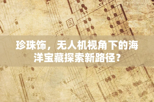 珍珠饰，无人机视角下的海洋宝藏探索新路径？