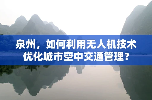 泉州，如何利用无人机技术优化城市空中交通管理？
