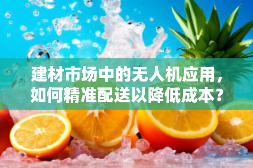 建材市场中的无人机应用，如何精准配送以降低成本？