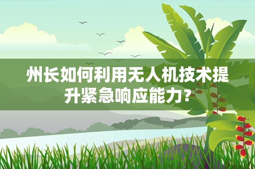 州长如何利用无人机技术提升紧急响应能力？