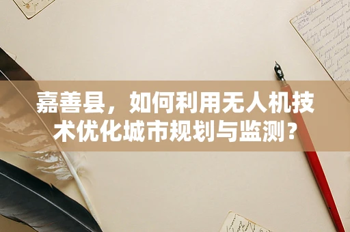 嘉善县，如何利用无人机技术优化城市规划与监测？