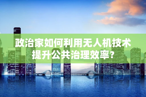 政治家如何利用无人机技术提升公共治理效率？