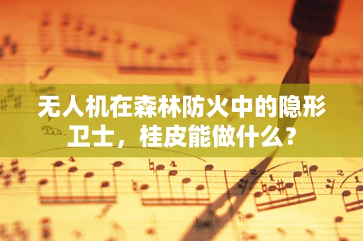 无人机在森林防火中的隐形卫士，桂皮能做什么？