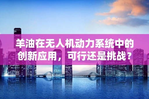 羊油在无人机动力系统中的创新应用，可行还是挑战？