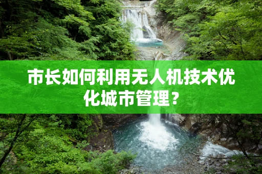 市长如何利用无人机技术优化城市管理？