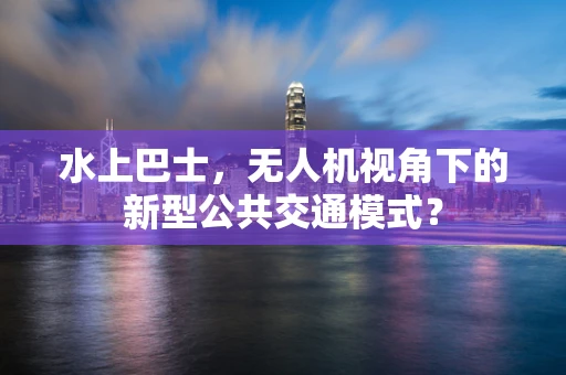 水上巴士，无人机视角下的新型公共交通模式？