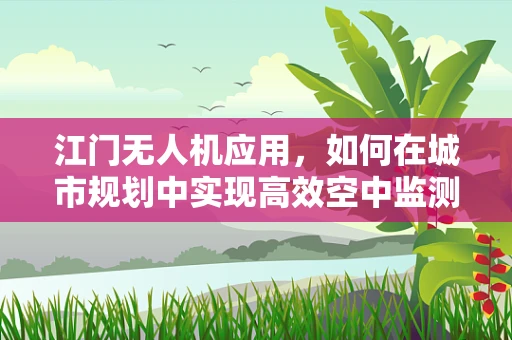 江门无人机应用，如何在城市规划中实现高效空中监测？