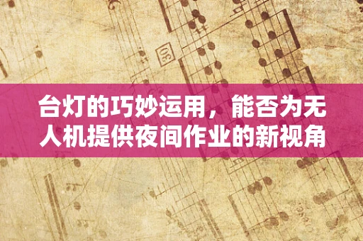 台灯的巧妙运用，能否为无人机提供夜间作业的新视角？
