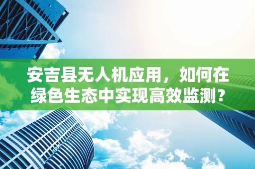 安吉县无人机应用，如何在绿色生态中实现高效监测？